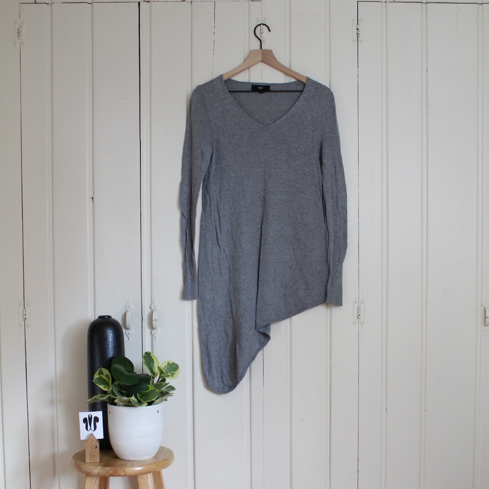 Grey Asymmetrical Cut Mossimo Tunic Sweater